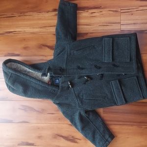 Gap Boys 3T wool winter jacket, dark gray